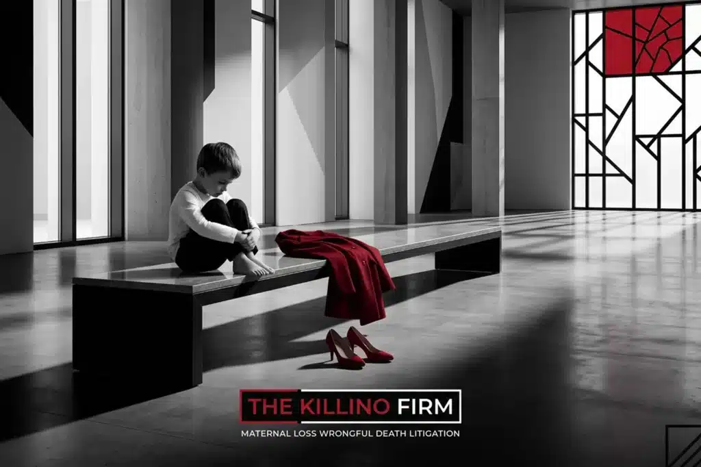 Young child sitting alone, representing the long-term developmental impact of maternal loss on surviving children in wrongful death litigation
